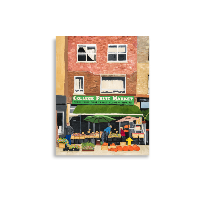 A print of College Fruit Market in Toronto, 11 x 14