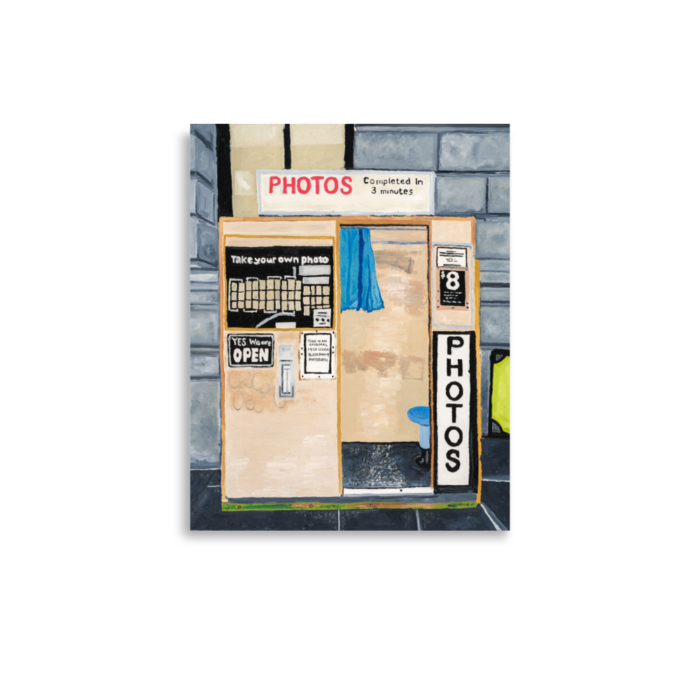 A print of Flinders Street photo booth, in Melbourne, Australia 11 x 14.
