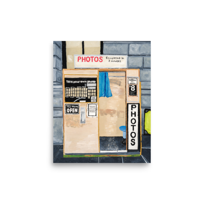 A print of Flinders Street photo booth, in Melbourne, Australia 8 x 10.